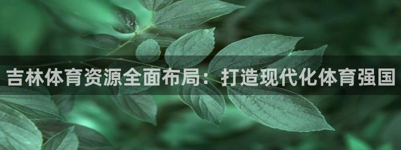 凯捷体育注册：吉林体育资源全面布局：打造现代化体育强