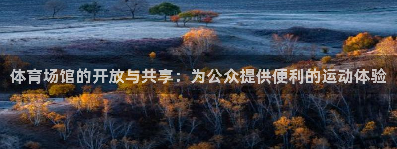 凯捷体育注册：体育场馆的开放与共享：为公众提供便利的