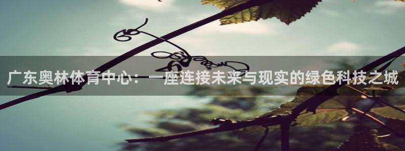 凯捷体育代理：广东奥林体育中心：一座连接未来与现实的绿色科技