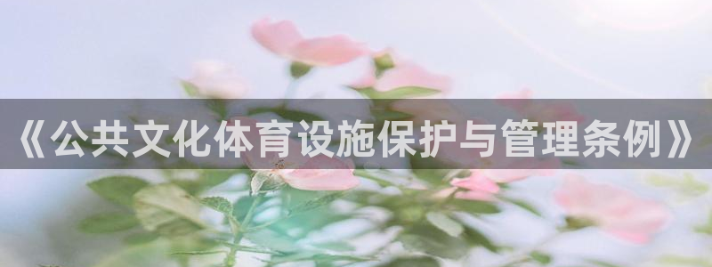 凯捷体育五金厂：《公共文化体育设施保护与管理条例》