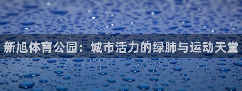 凯捷体育娱乐代理怎么样：新旭体育公园：城市活力的绿肺与运动天 